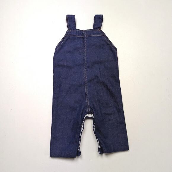 Vintage Healthtex Overalls Baby Size 6m Dark Wash Lightweight Denim - Picture 3 of 4